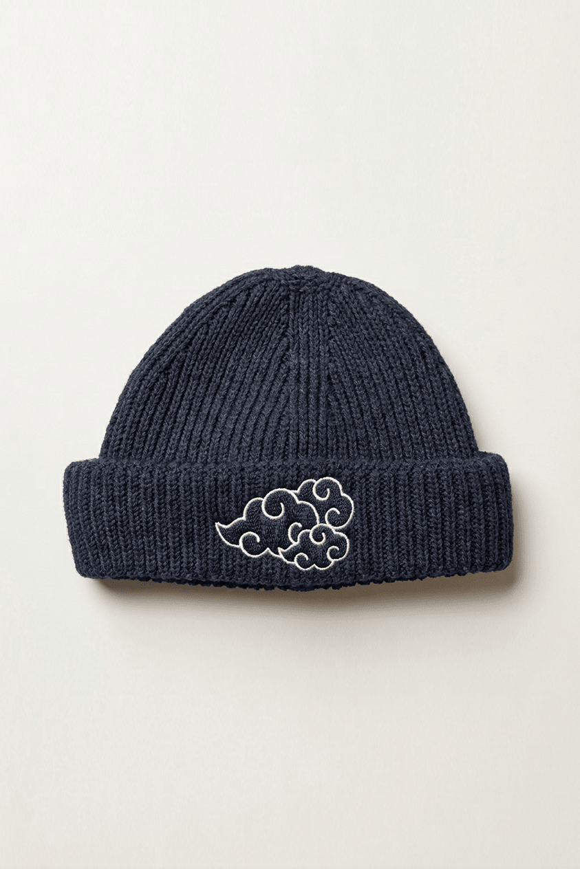 Clouds Beanie Navy - CUSTOMBYAJ