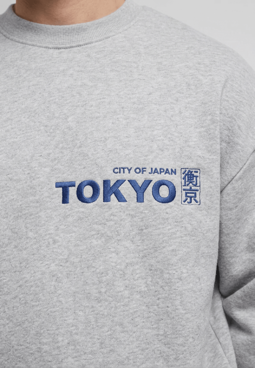 TOKYO Crewneck Grey - CUSTOMBYAJ